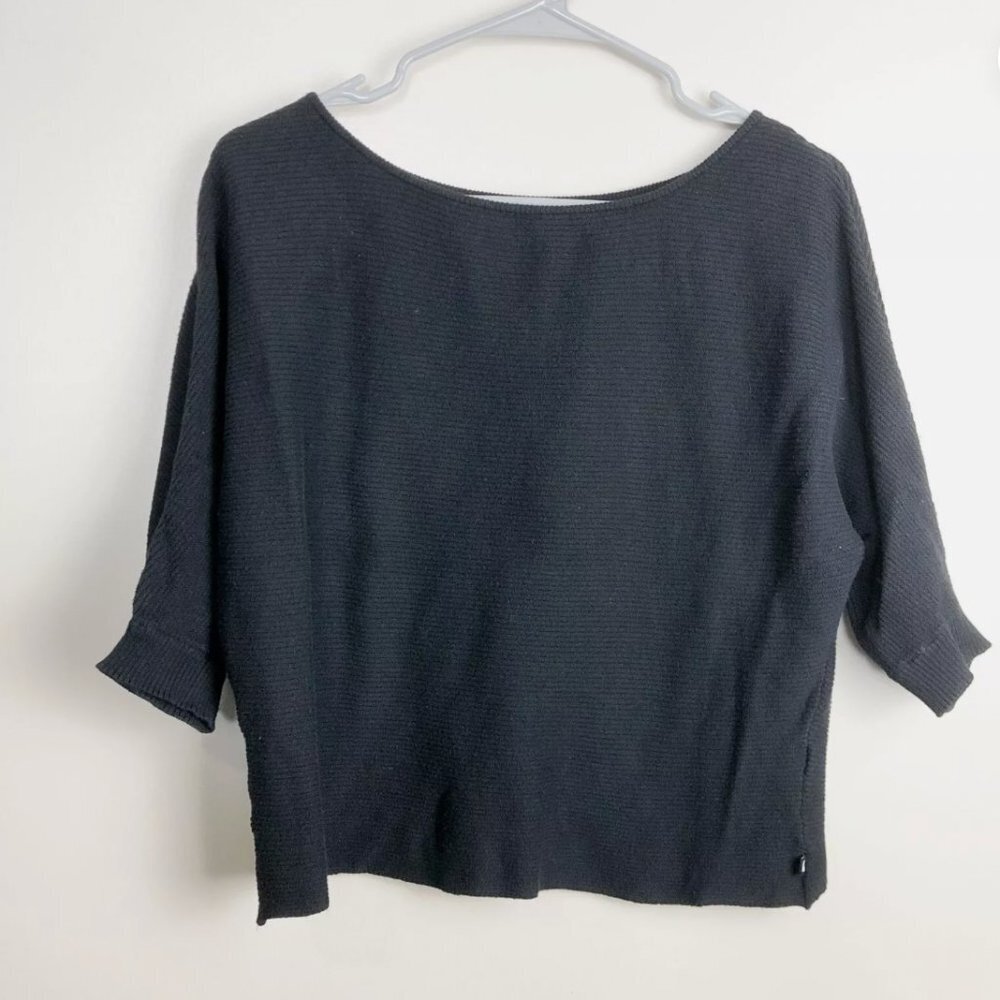 Fabletics Dia Sweater Ribbed Dolman Sleeve Boatneck Sweater black x Small Womens